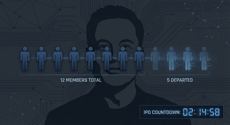 xAI近半创始团队出走：IPO前的人才危机