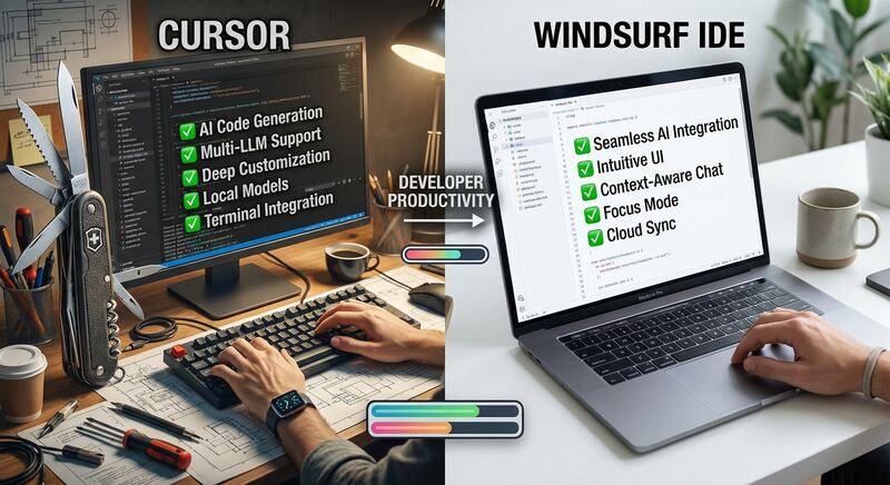 Cursor vs Windsurf：2026年AI编程IDE巅峰对决，选哪个？