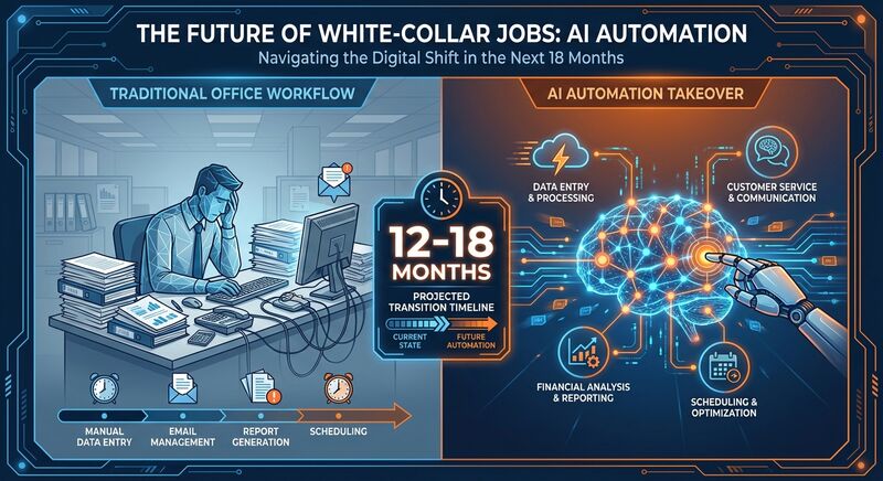 微软AI CEO惊人预测：白领工作将在12-18个月内被AI自动化